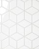 Le Cafe White Glossy Porcelain Diamond Mosaic Tile