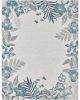 Dahlia 1404 Ivory/Blue Garden Border Area Rug