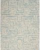 Interlock ITL06 Ivory/Turquoise Area Rug