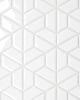 Le Cafe White Glossy Porcelain Half Hexagon Mosaic Tile