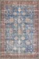 Loren LQ-01 Blue/Brick Area Rug