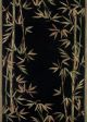 Sparta 3147 Black Bamboo Border Area Rug