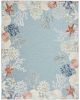 Suncoast SNC04 Teal Multicolor Area Rug
