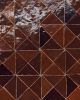 Zagora Maroon Glossy Glazed Ceramic Triangle Mosaic Tile