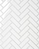 Le Cafe White Porcelain Herringbone Mosaic Tile 1