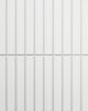 Le Cafe White Porcelain Straight Stack Mosaic Tile 1