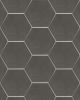 Moroccan Concrete Charcoal Porcelain 8x9 Hexagon Tile