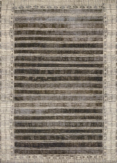 Mika MIK-07 Charcoal/Ivory Area Rug