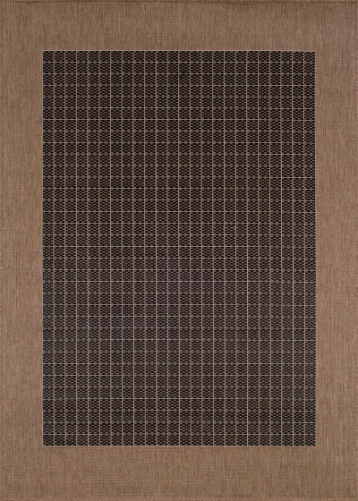 Recife Checkered Field Black/Cocoa Area Rug