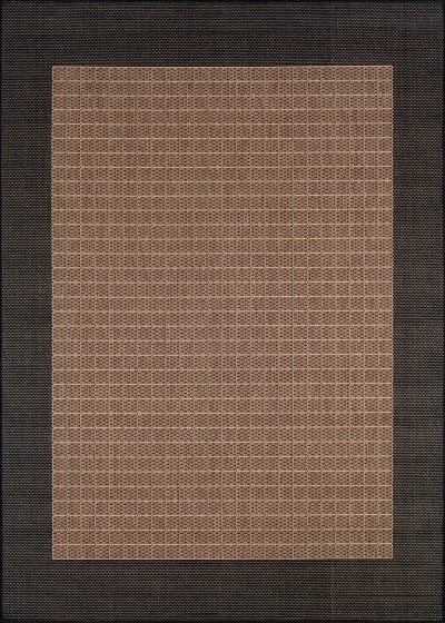 Recife Checkered Field Cocoa/Black Area Rug