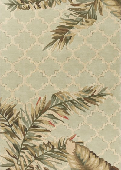 Sparta 3153 Sage Tropical Mosaic Area Rug