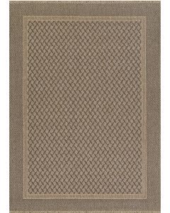 Naturalistic Symmetry Natural/Black Area Rug