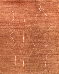 Agape 69H8F Orange/White Area Rug