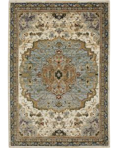Andorra 2451b Ivory/Blue Area Rug
