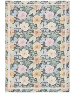 Botanical Washables BOT01 Charcoal Multicolor Area Rug
