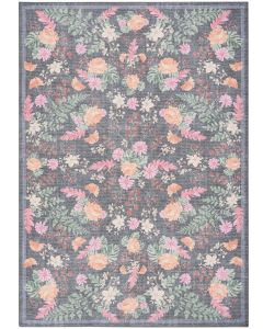 Botanical Washables BOT02 Charcoal Multicolor Area Rug
