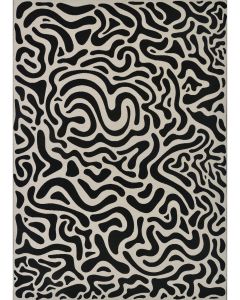 Castille Graffiti Black/White Area Rug