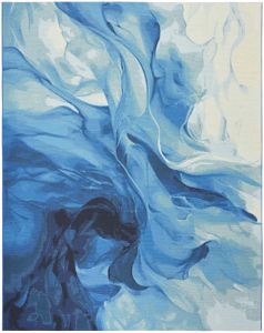Color Splash CSP09 Blue Ivory Area Rug