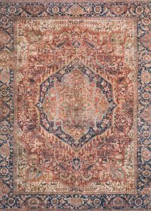 Layla LAY-08 Red/Navy Area Rug