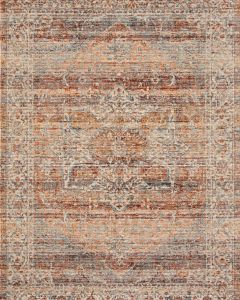 Lourdes LOU-07 Tangerine/Ocean Area Rug
