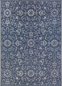 Monte Carlo Summer Vines Navy/Ivory Area Rug