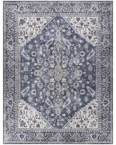 New Concept Washables SR104 Navy Ivory Area Rug