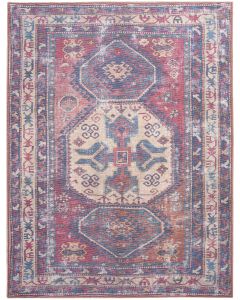 New Concept Washables SR105 Red Navy Area Rug