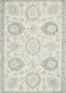 Norabel NOR-04 Ivory/Blue Area Rug