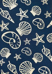 Outdoor Escape Cardita Shells Navy/Ivory Rug
