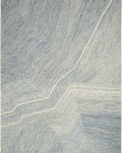 Pure Angles ANG01 Ivory Blue Area Rug