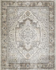 Quarry QUA18 Ivory Grey Taupe Area Rug