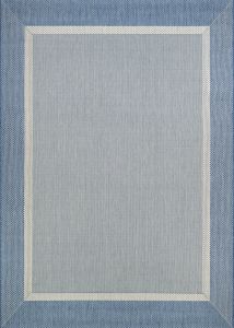 Recife Stria Texture Champagne/Blue Area Rug