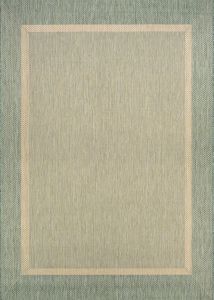 Recife Stria Texture Natural/Green Area Rug