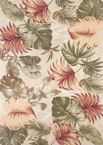 Sparta 3148 Beige Palm Leaves Area Rug