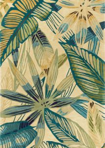 Sparta 3154 Ivory/Teal Nassau Area Rug