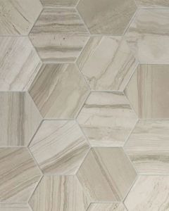 Stria Beige Porcelain Matte Marble Tile