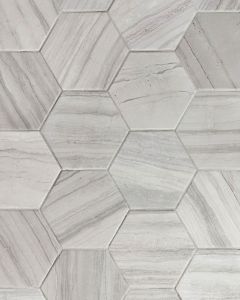 Stria Grey Porcelain Matte Marble Tile