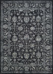 Sultan Treasures All Over Mashhad Black Area Rug