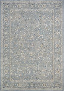 Sultan Treasures Floral Yazd Slate Blue Area Rug