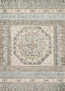 Tatum TW-02 Stone/Blue Area Rug