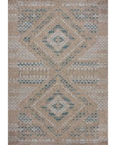 Topanga TOP-04 Natural/Aqua Area Rug