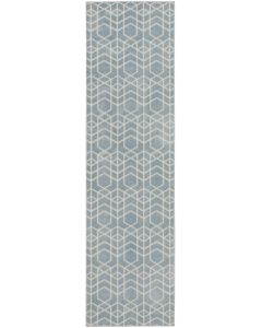 Washable Charm WCH01 Blue Ivory Area Rug
