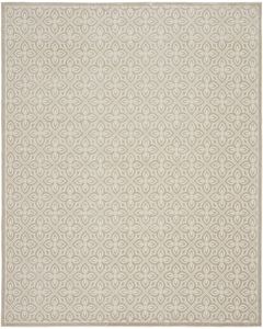Washable Charm WCH03 Silver Ivory Area Rug