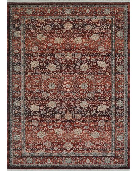 Kashimar Floral Vase Rust Area Rug