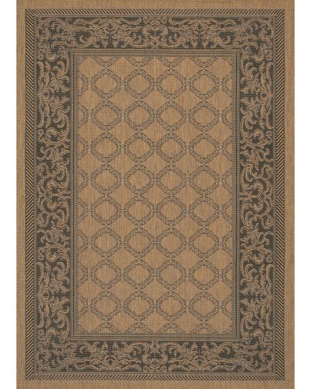 Recife Garden Lattice Cocoa/Black 2'x 3'7" Area Rug