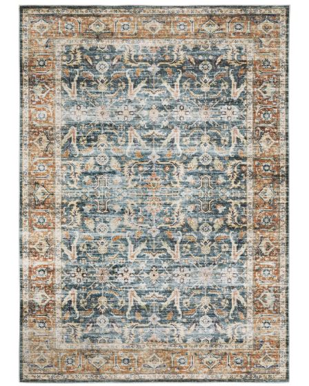 Charleston cha06 Blue/Rust Area Rug