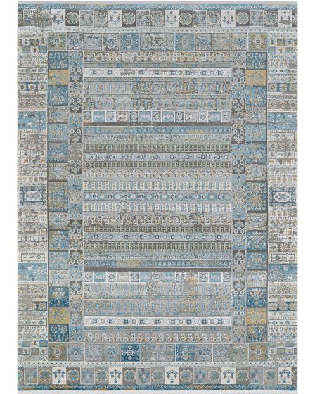 Siena Tessera Blue/Gold/Steel Area Rug