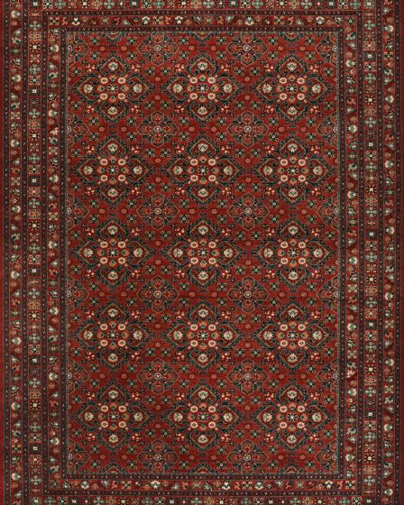 Old World Classic Royal Afghan Antique Red Rug