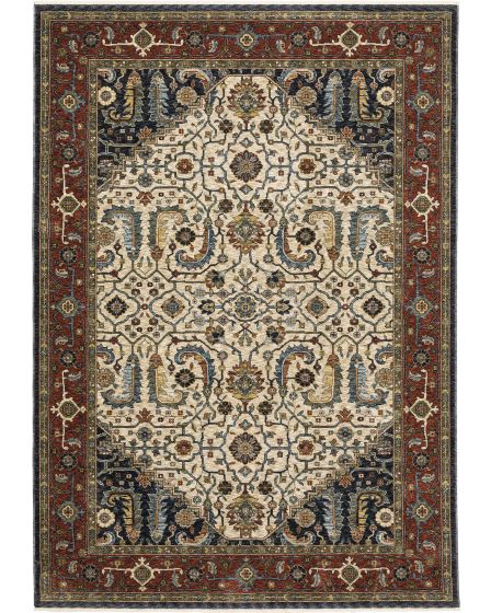 Aberdeen 752w Ivory/Red Area Rug