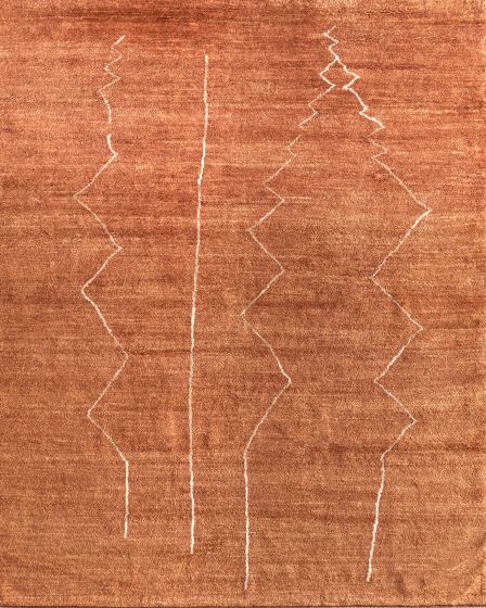 Agape 69H8F Orange/White 11'6"x15' Area Rug